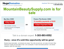 Tablet Screenshot of mountainbeautysupply.com